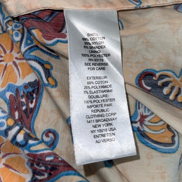 Elie By Tahiti Floral Puff Sleeve Blouse NWOT - Picture 8 of 8